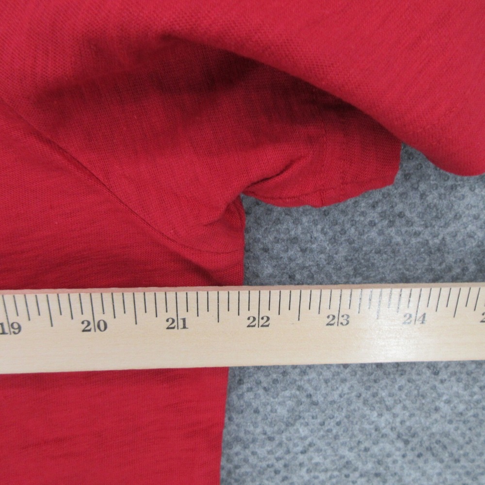 GUESS Mens Shirt Extra Large Henley Red Pullover Half Button Short Sleeve New - Picture 5 of 10